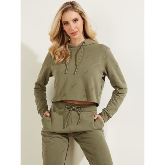 New GUESS Astra Crop Hoodie SZ XS - Picture 2 of 6